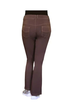 La Cera™ Pantalon Con Corte De Bota De Punto Elastico De Talla Grande La Cera