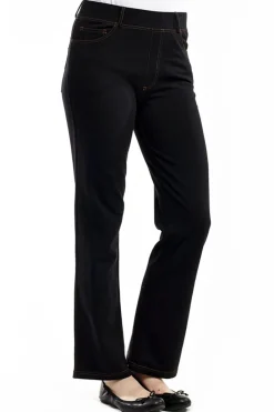 La Cera™ Pantalon Con Corte Tipo Bota De Punto Elastico La Cera