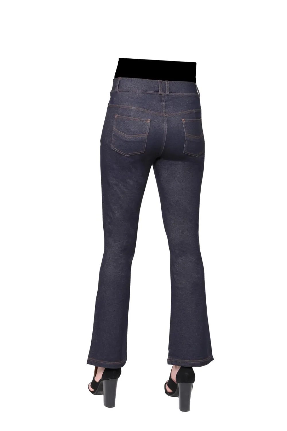 La Cera™ Pantalon Con Corte Tipo Bota De Punto Elastico La Cera