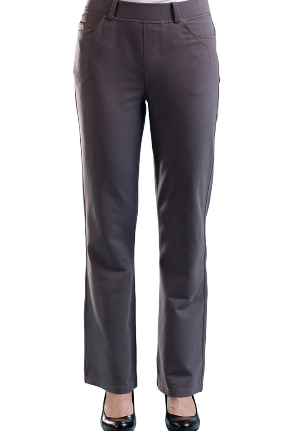 La Cera™ Pantalon Con Corte Tipo Bota De Punto Elastico La Cera