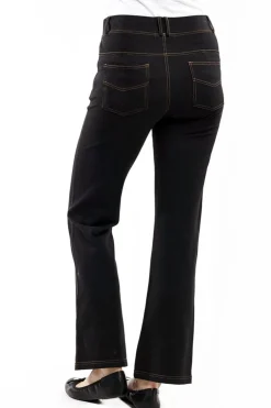 La Cera™ Pantalon Con Corte Tipo Bota De Punto Elastico La Cera