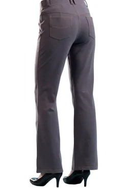 La Cera™ Pantalon Con Corte Tipo Bota De Punto Elastico La Cera