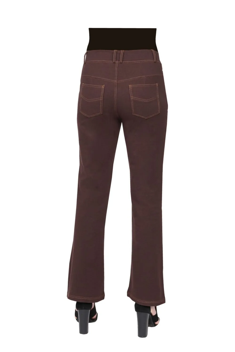 La Cera™ Pantalon Con Corte Tipo Bota De Punto Elastico La Cera
