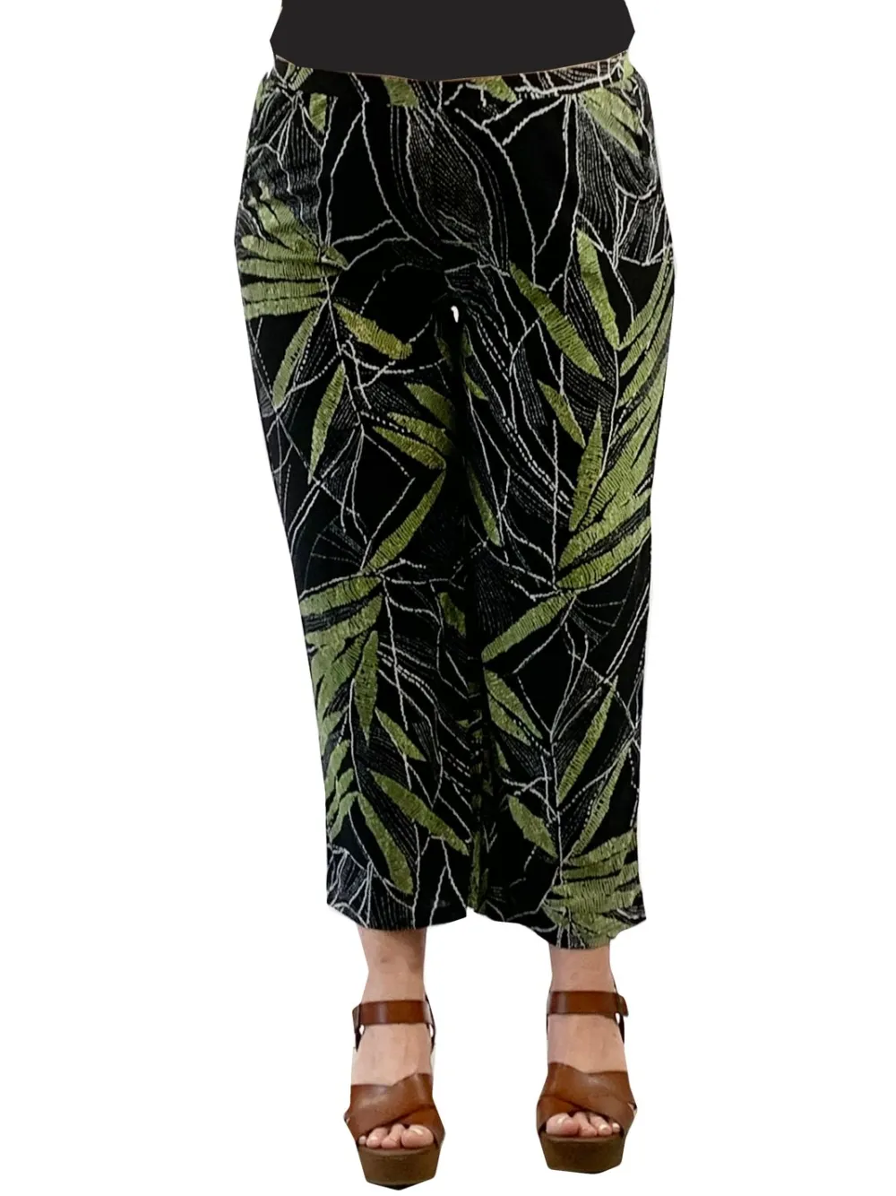La Cera™ Pantalon Corto Con Estampado De Palmeras La Cera Savannah De Talla Gra