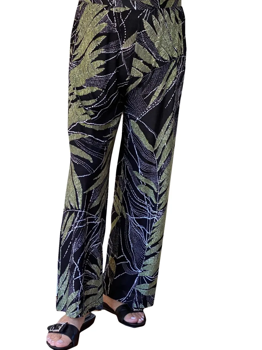 La Cera™ Pantalon Corto Con Estampado De Palmeras Savannah De La Cera