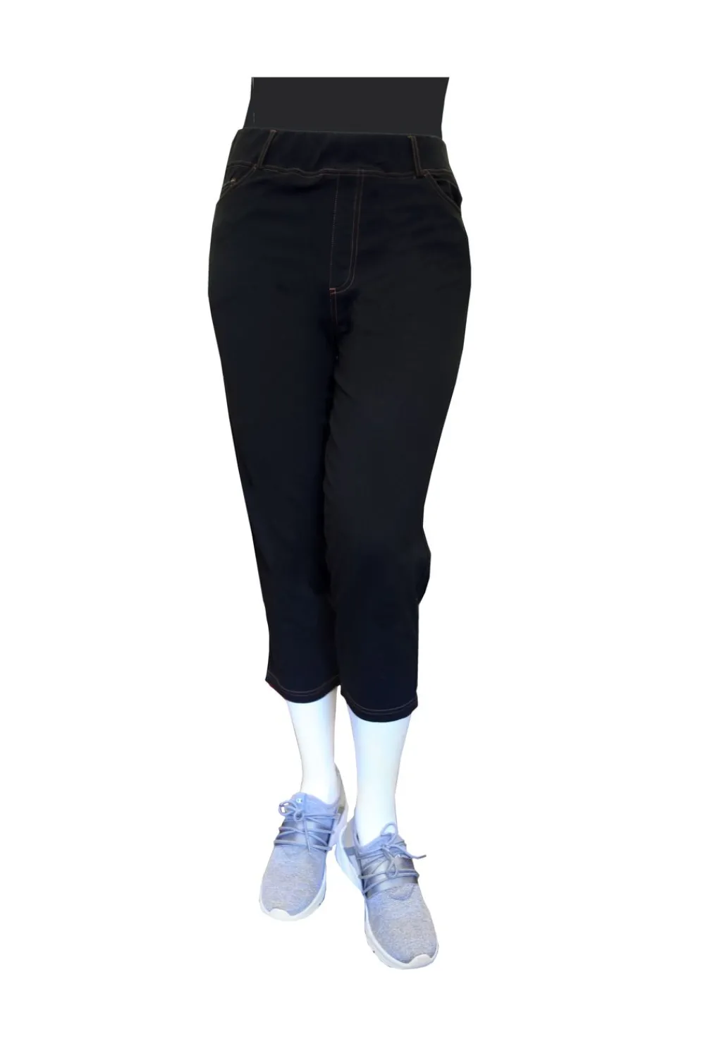 La Cera™ Pantalon Corto De Punto Elastico De Talla Grande La Cera