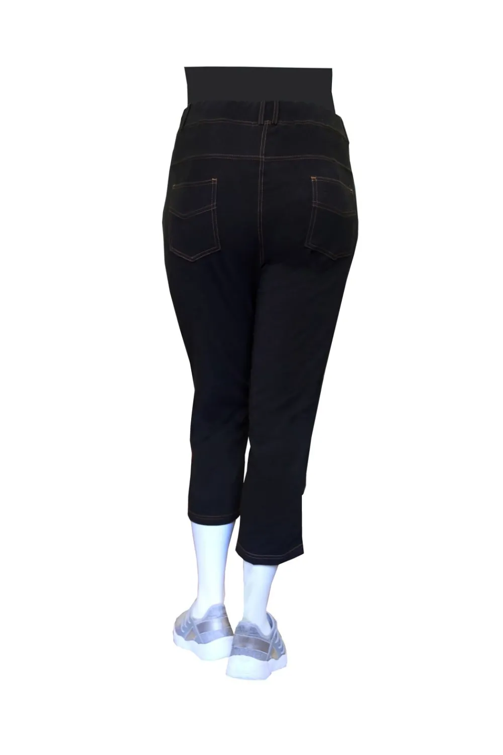 La Cera™ Pantalon Corto De Punto Elastico De Talla Grande La Cera