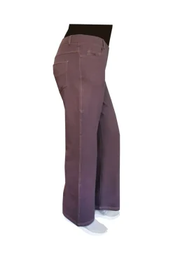 La Cera™ Pantalon De Pierna Ancha De Punto Elastico De Talla Grande La Cera