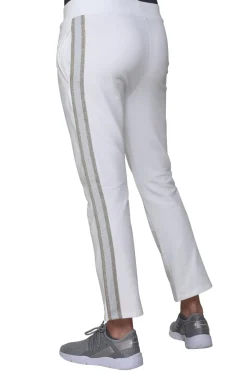La Cera™ Pantalon De Rizo Frances De Talla Grande Con Ribete De Rayas De Esmoqu