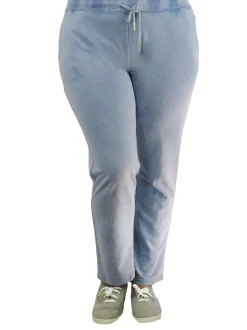 La Cera™ Pantalones Con Cordon De Felpa Francesa Jaspeados - Tallas Grandes