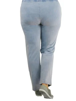 La Cera™ Pantalones Con Cordon De Felpa Francesa Jaspeados - Tallas Grandes
