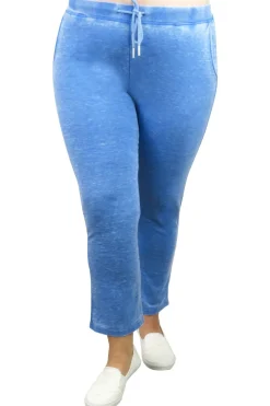 La Cera™ Pantalones De Felpa Francesa Jaspeados De Talla Grande