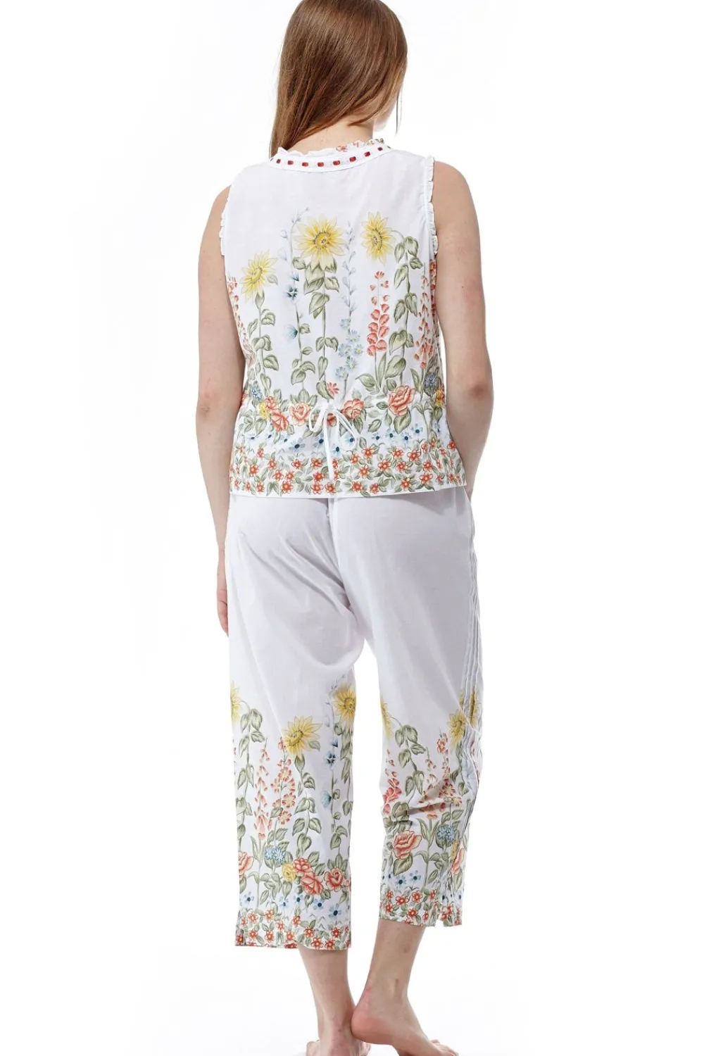 La Cera™ Pijama De Jardin De Girasoles 100% Algodon