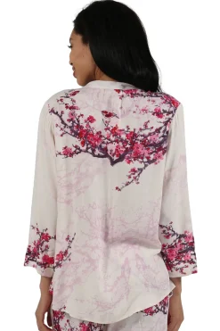 La Cera™ Pijama Estampado De Rayon De Manga Larga