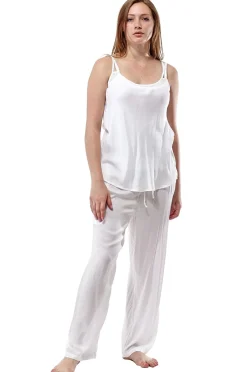 La Cera™ Pijamas De Rayon Solido