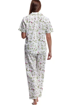 La Cera™ Pijamas De Talla Grande Con Estampado Floral En Color Menta