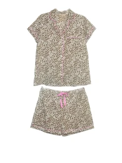 La Cera™ Pijamas De Talla Grande Con Estampado De Guepardo