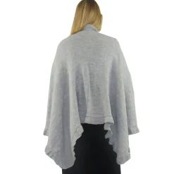 La Cera™ Poncho Tipo Chal Con Abertura Solida De La Cera