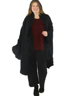 La Cera™ Poncho Tipo Chal Con Abertura Solida De La Cera