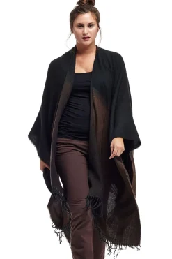 La Cera™ Poncho Tipo Chal Con Abertura Ombre De La Cera