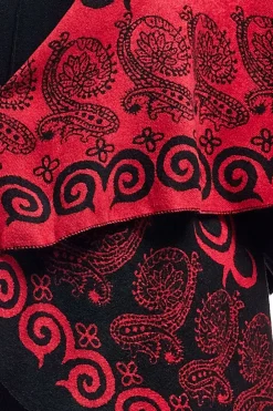 La Cera™ Poncho Tipo Chal Con Estampado De Remolinos De La Cera