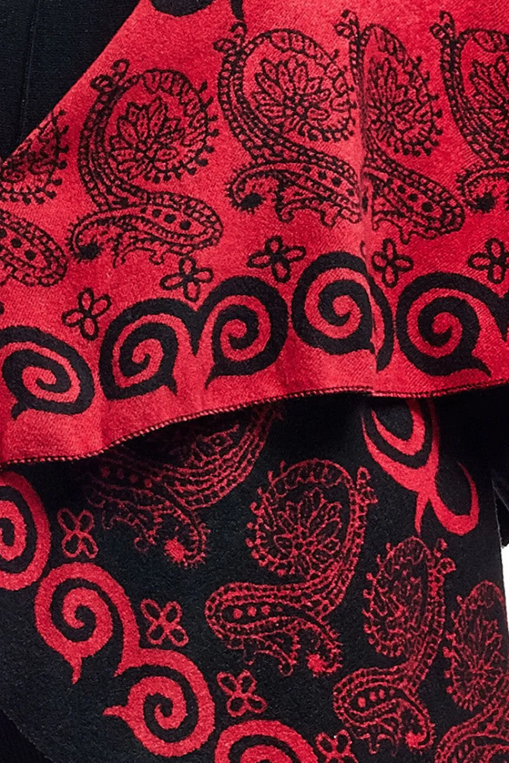 La Cera™ Poncho Tipo Chal Con Estampado De Remolinos De La Cera