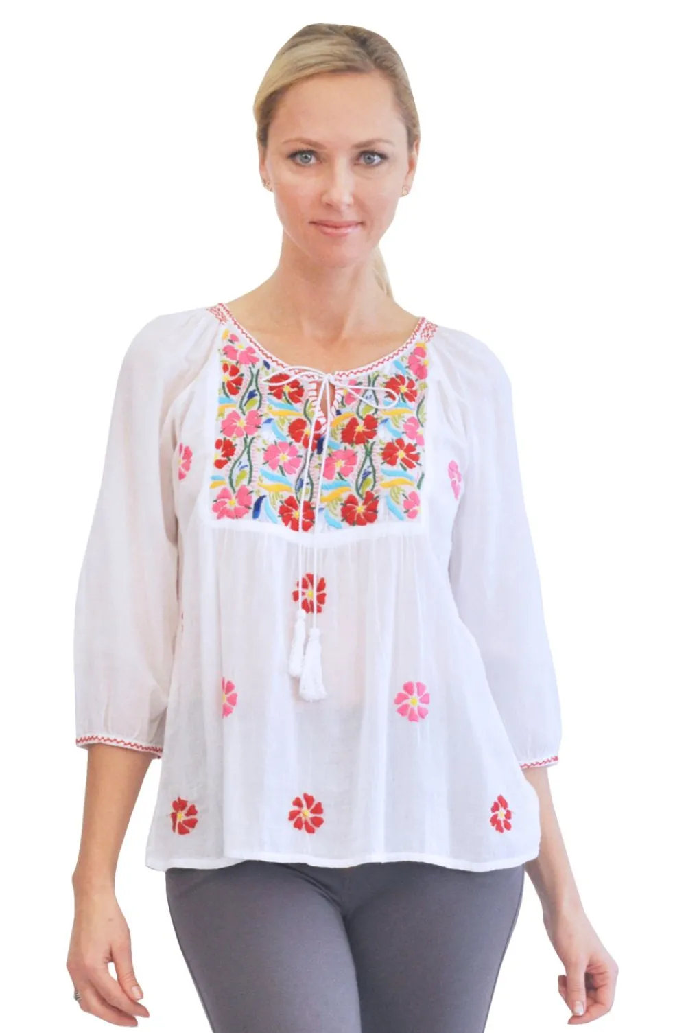 La Cera™ Top Bordado Multicolor La Cera