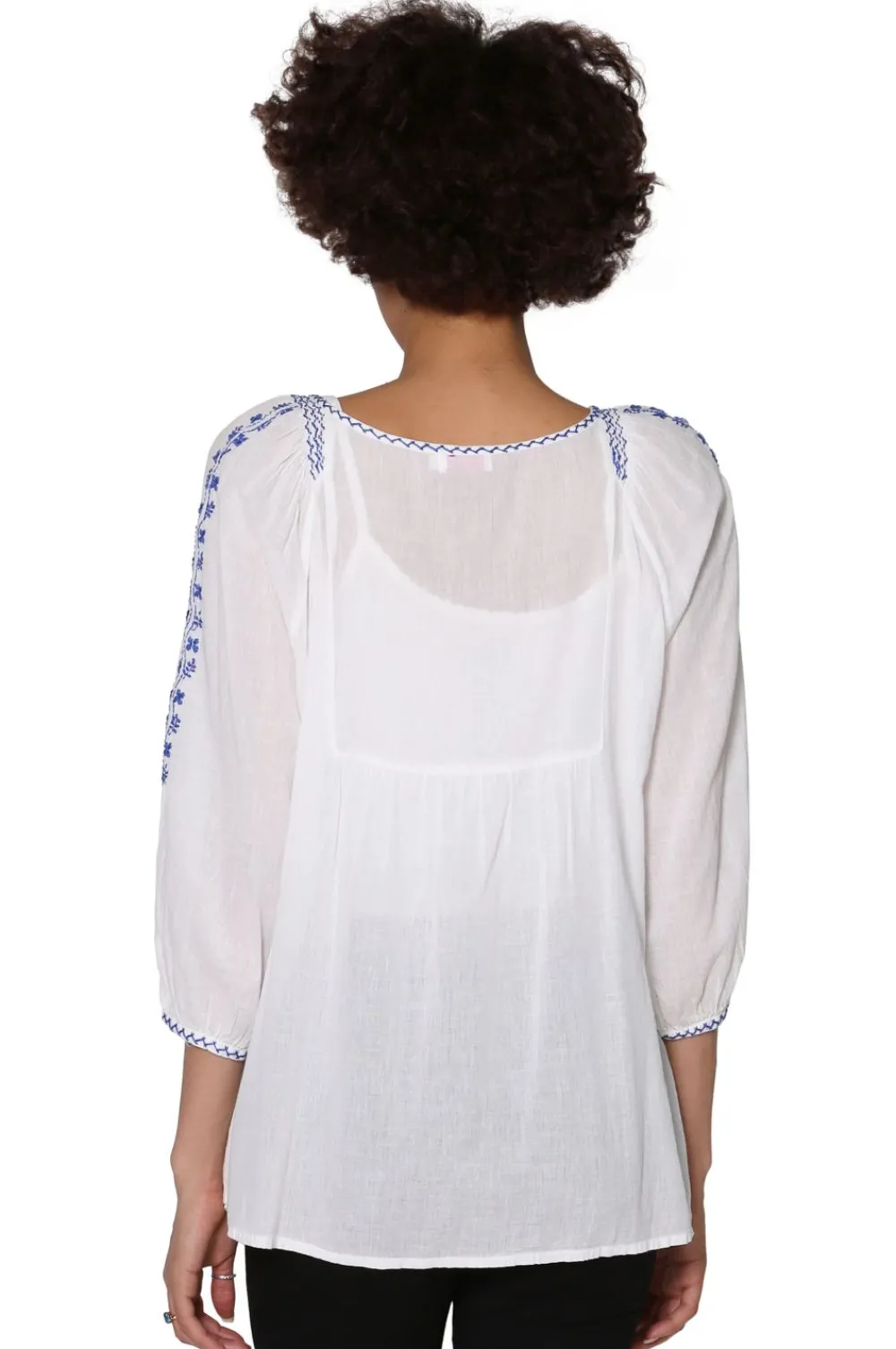 La Cera™ Top Campesino Con Bordado Floral