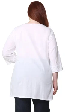 La Cera™ Top Con Apliques De Talla Grande La Cera