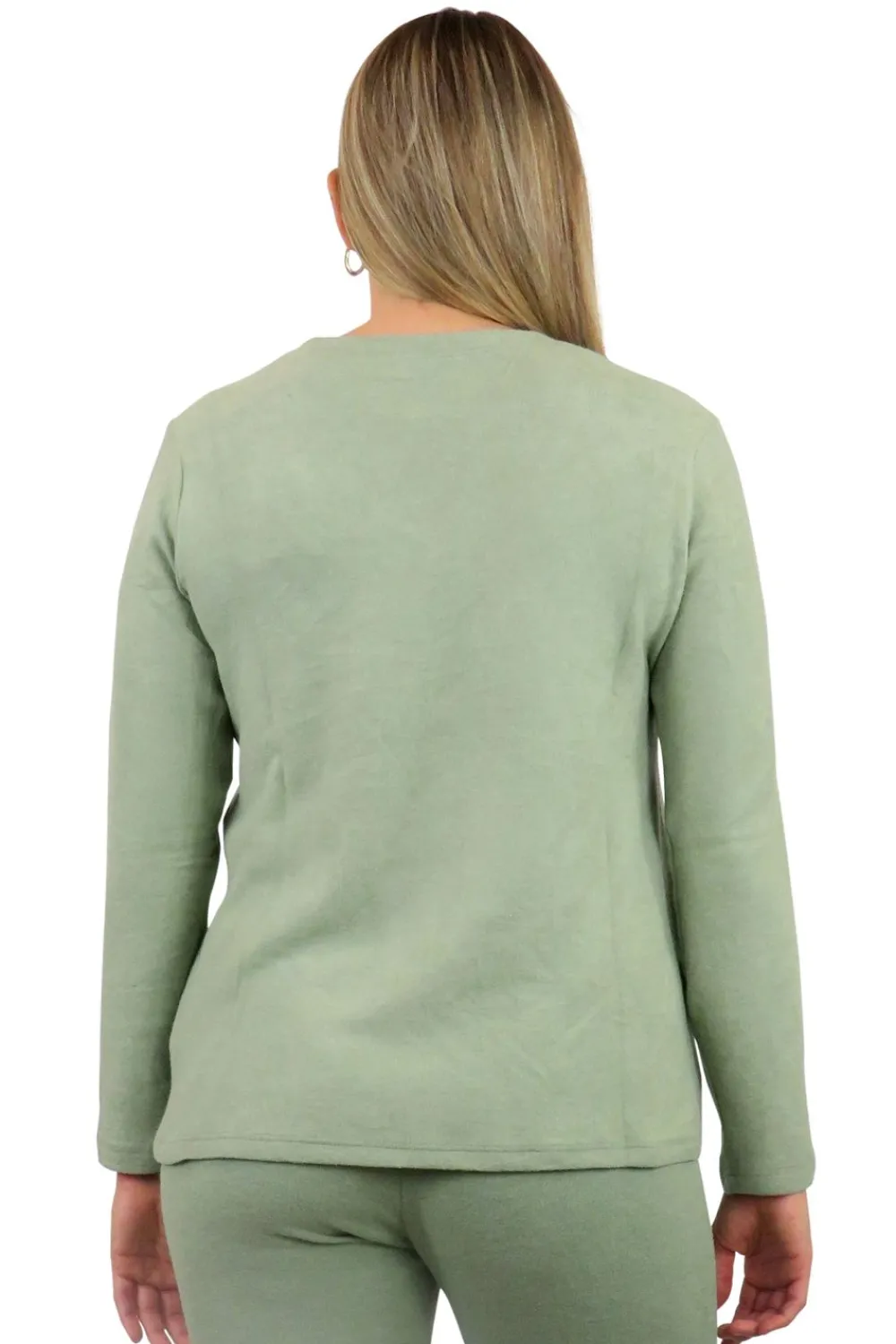 La Cera™ Top De Manga Larga Con Cuello En V Comfort Collection