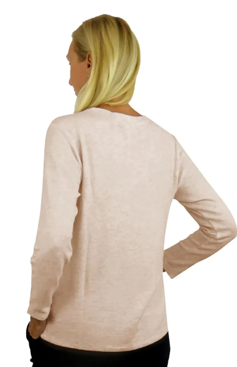 La Cera™ Top De Manga Larga Con Cuello En V Comfort Collection