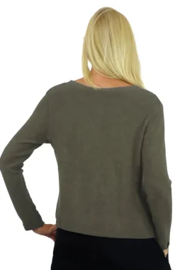 La Cera™ Top De Manga Larga Con Cuello En V Comfort Collection
