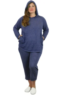 La Cera™ Top De Punto Con Capucha, Suave Y Flexible, De Talla Grande