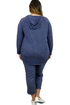 La Cera™ Top De Punto Con Capucha, Suave Y Flexible, De Talla Grande