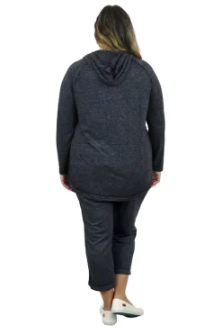 La Cera™ Top De Punto Con Capucha, Suave Y Flexible, De Talla Grande