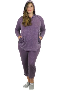La Cera™ Top De Punto Con Capucha, Suave Y Flexible, De Talla Grande