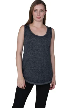La Cera™ Top De Punto Sin Mangas Suave Y Flexible De Talla Grande