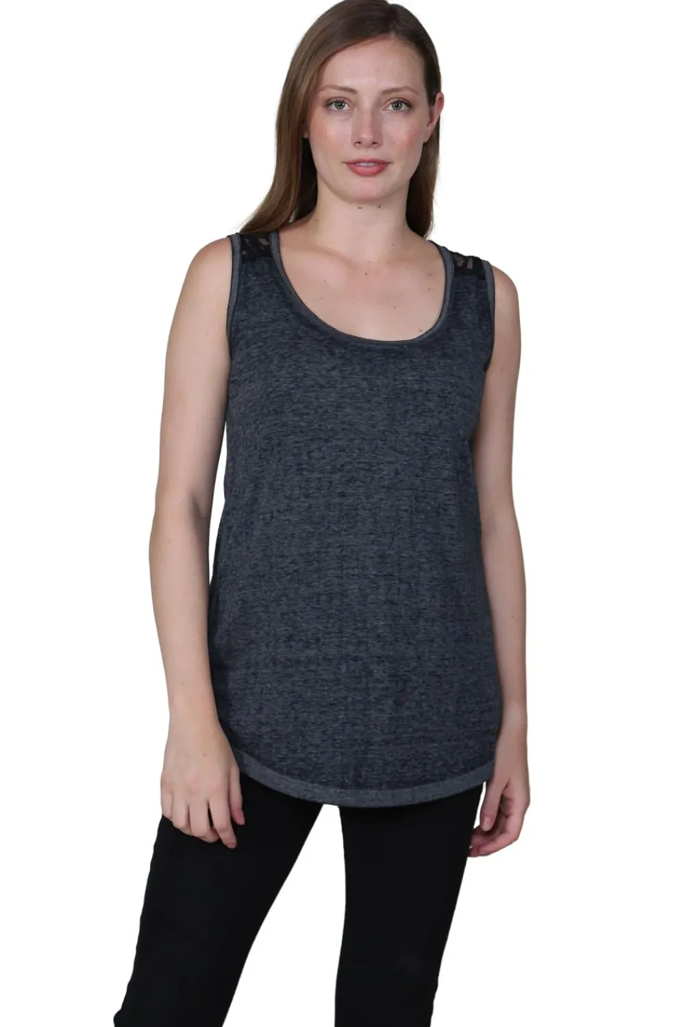 La Cera™ Top De Punto Sin Mangas Suave Y Flexible De Talla Grande