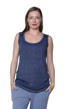 La Cera™ Top De Punto Sin Mangas Suave Y Flexible De Talla Grande
