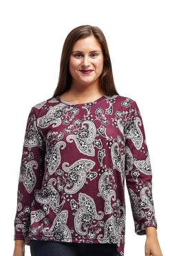 La Cera™ Top Tipo Jersey Con Estampado De Cachemira La Cera