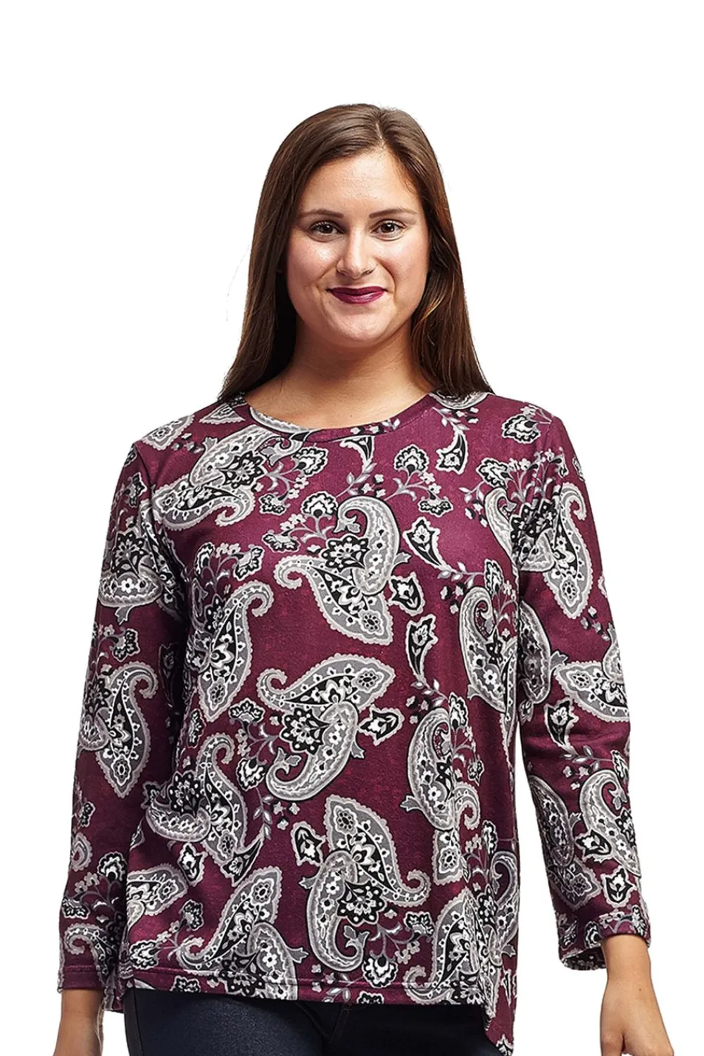 La Cera™ Top Tipo Jersey Con Estampado De Cachemira La Cera