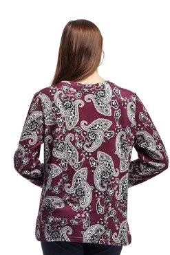 La Cera™ Top Tipo Jersey Con Estampado De Cachemira La Cera