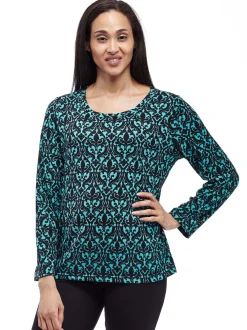 La Cera™ Top Tipo Jersey Con Estampado Barroco La Cera