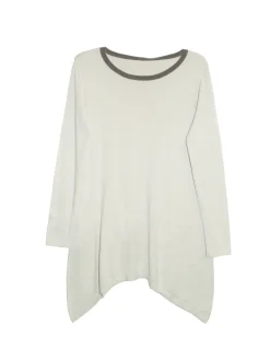 La Cera™ Top Tipo Sueter Con Cuello Redondo Hi-Lo La Cera - Talla Grande