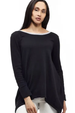 La Cera™ Top Tipo Sueter Con Cuello Redondo Hi-Lo La Cera - Talla Grande