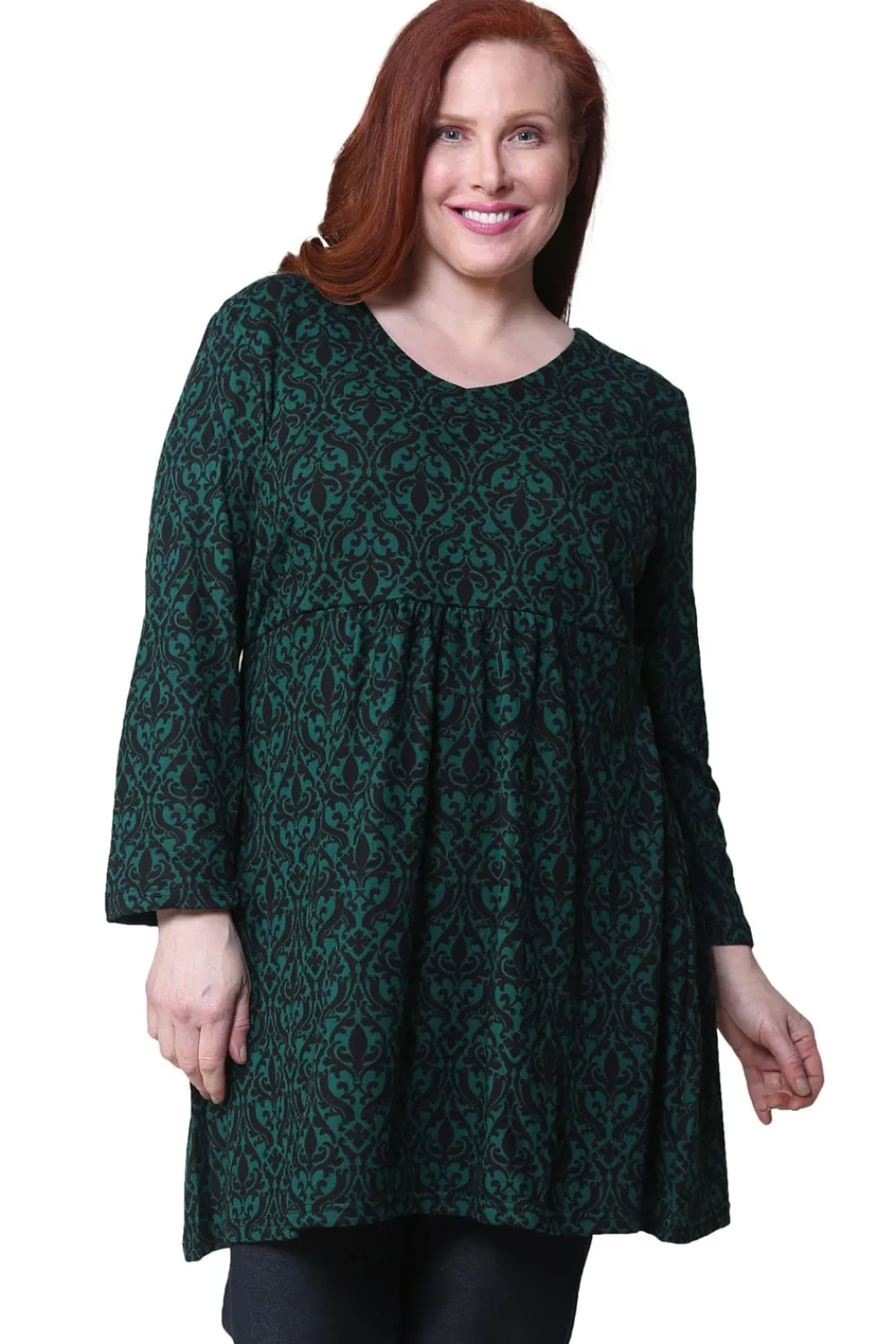 La Cera™ Top Tipo Tunica Tipo Jersey De Talla Grande La Cera