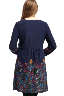 La Cera™ Top Tipo Tunica Tipo Jersey Con Estampado Floral De La Cera