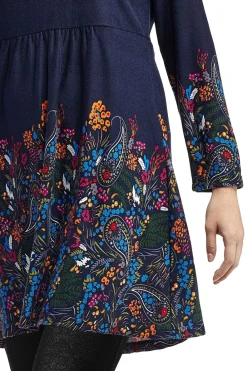 La Cera™ Top Tipo Tunica Tipo Jersey Con Estampado Floral De La Cera