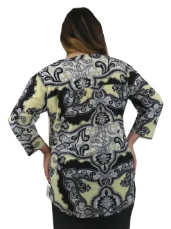 La Cera™ Tunica Con Estampado De Cachemira La Cera Park Talla Grande