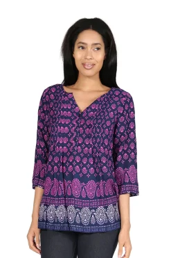 La Cera™ Tunica Con Estampado De Rayon